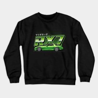 RX7 FD Retro Style (Lime Green) Crewneck Sweatshirt